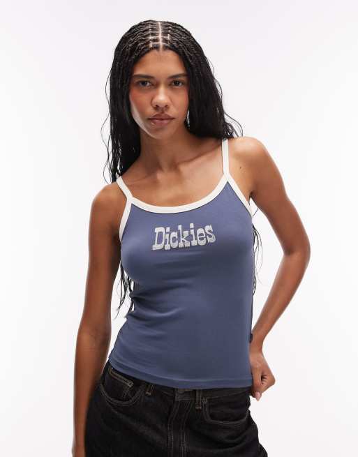 Dickies – Vernal – Ciemnoniebieski podkoszulek z logo, 4 z 4