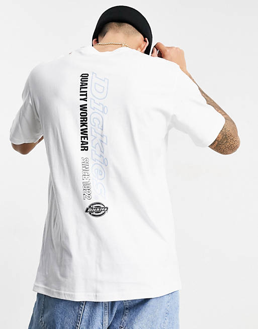  Dickies Vertical back print t-shirt in white 