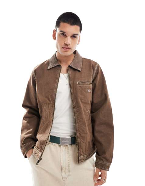 Dickies - Veste doublée en jean - Marron - view 1