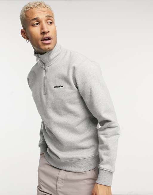 Dickies Waggaman 1/4 zip sweatshirt in grey