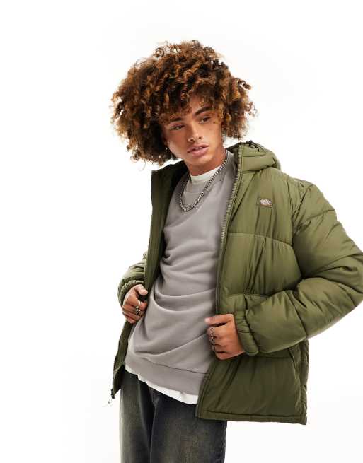 Mens green clearance puffer jacket