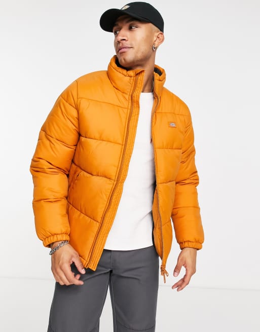 Dickies Waldenburg puffer jacket in rust | ASOS