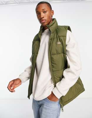 Dickies Waldenburg vest in khaki-Green