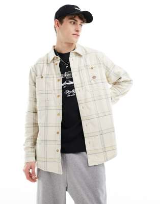 Dickies Dickies warrenton check shirt in cream-Neutral