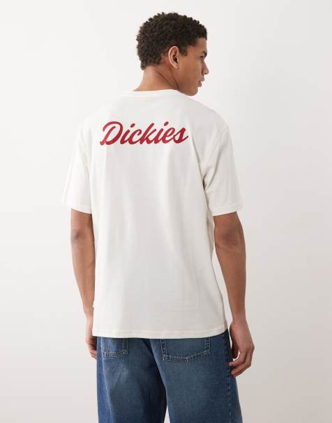 Dickies – Wellsville – Biały T-shirt z nadrukiem na plecach - view 1