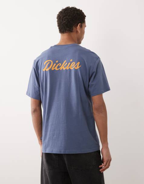 Dickies - Wellsville - Blå T-shirt med print på ryggen - view 1