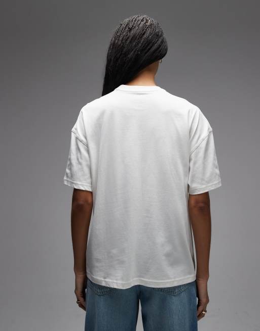 Dickies – Wellsville – Boyfriend-T-Shirt in Wollweiß, 2 von 4