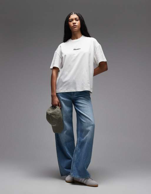 Dickies – Wellsville – Boyfriend-T-Shirt in Wollweiß, 4 von 4