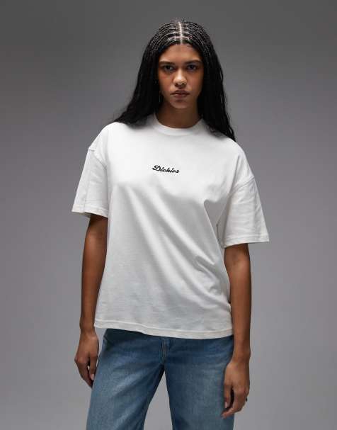 Dickies - Wellsville - Råhvid boyfriend-T-shirt - view 1