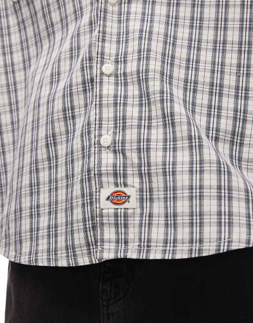 Dickies - Wellsville - Råhvid skjorte med lange ærmer og striber, 5 af 5
