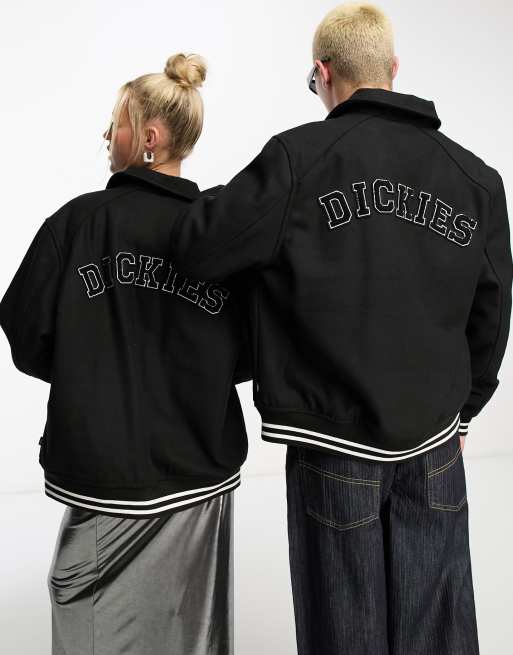 Dickies - West Vale - Varsity jack met geborduurd logo op de achterkant in zwart, 2 van 4