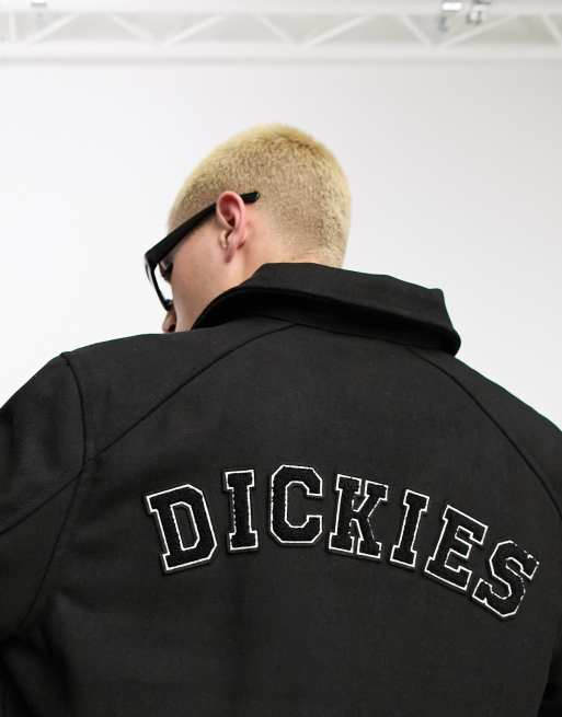 Dickies - West Vale - Varsity jack met geborduurd logo op de achterkant in zwart, 3 van 4