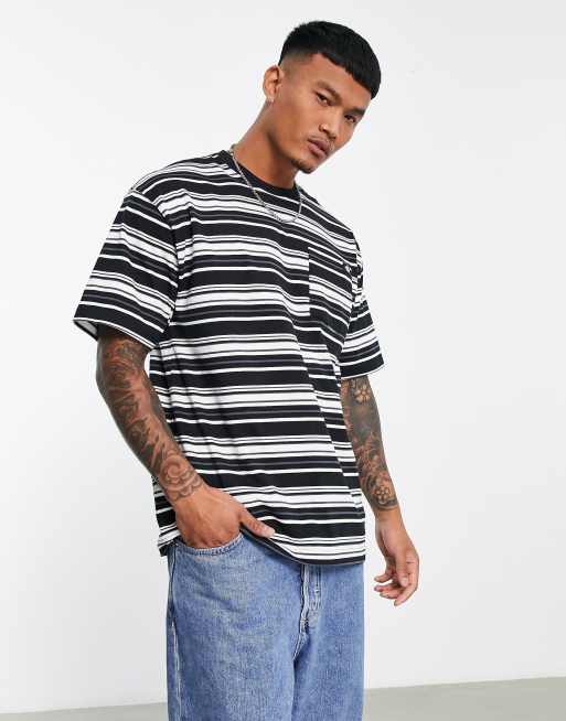 Dickies – Westover – Czarny T-shirt w paski 