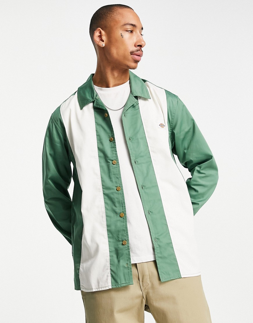 Shop Dickies Westover Shirt With Stripe Detail In Light Green