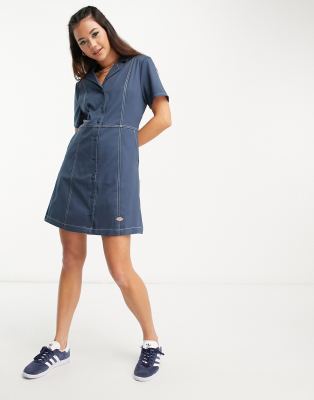 Dickies Whitford Dress In Blue-navy In Navy