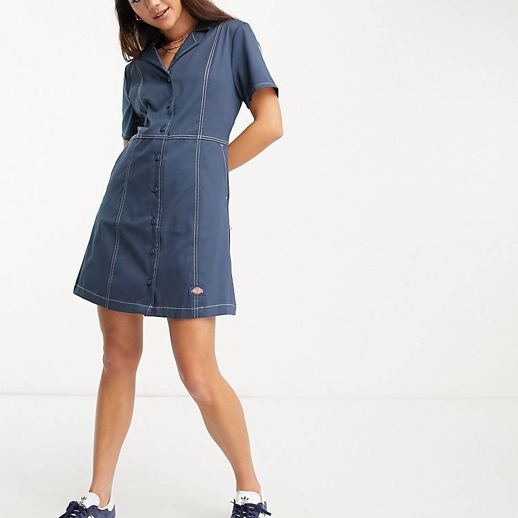 Dickies whitford dress in blue