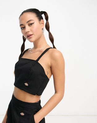 Dickies whitford top in black exclusive to asos co-ord - ASOS Price Checker