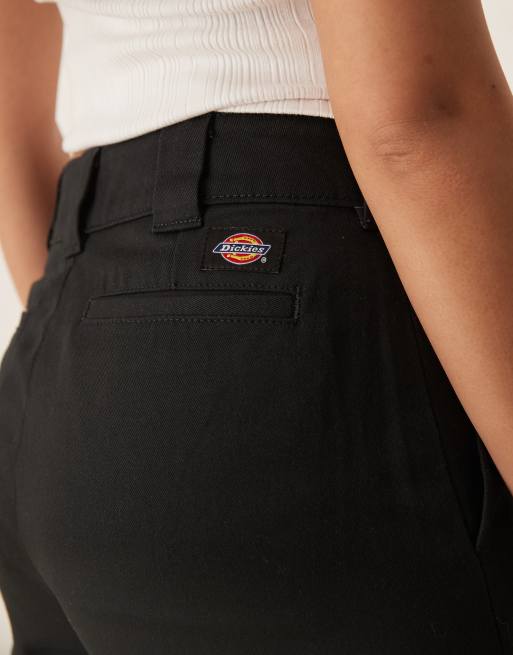 Dickies wide leg work trousers in black