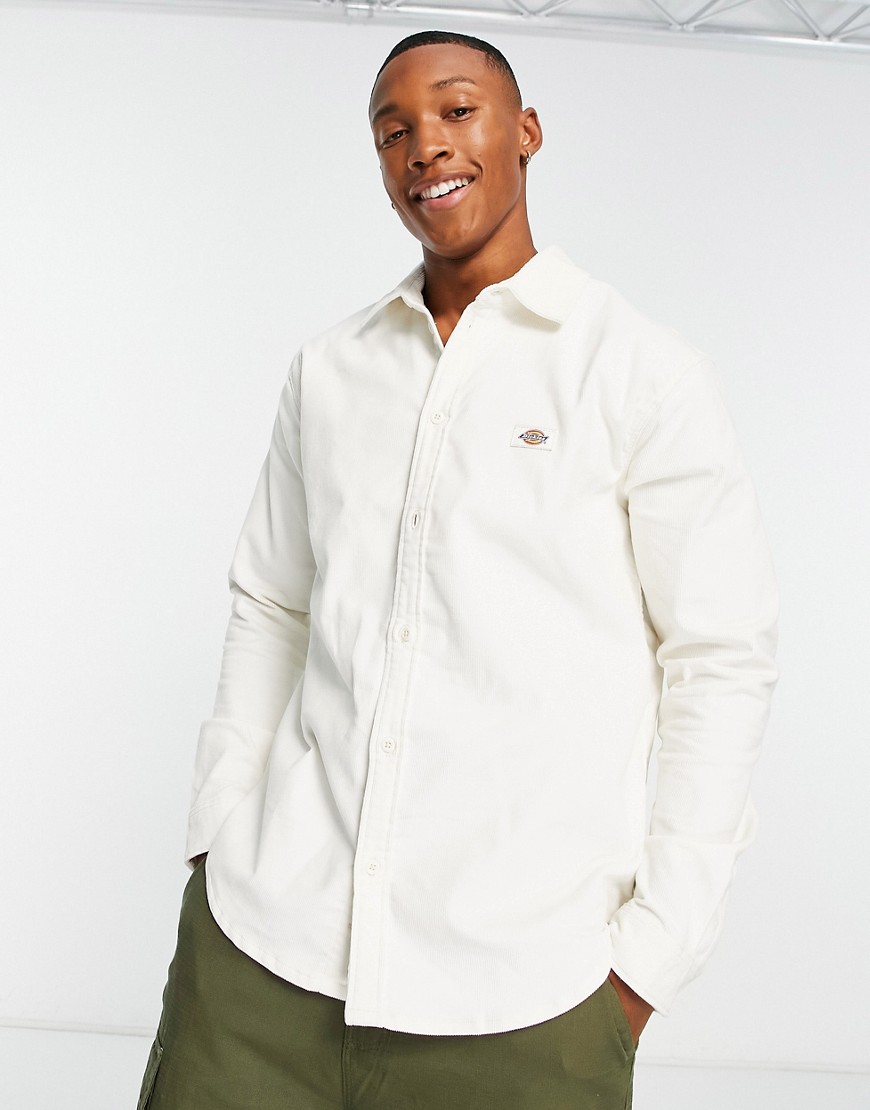 Dickies Wilsonville long sleeve cord shirt in off white