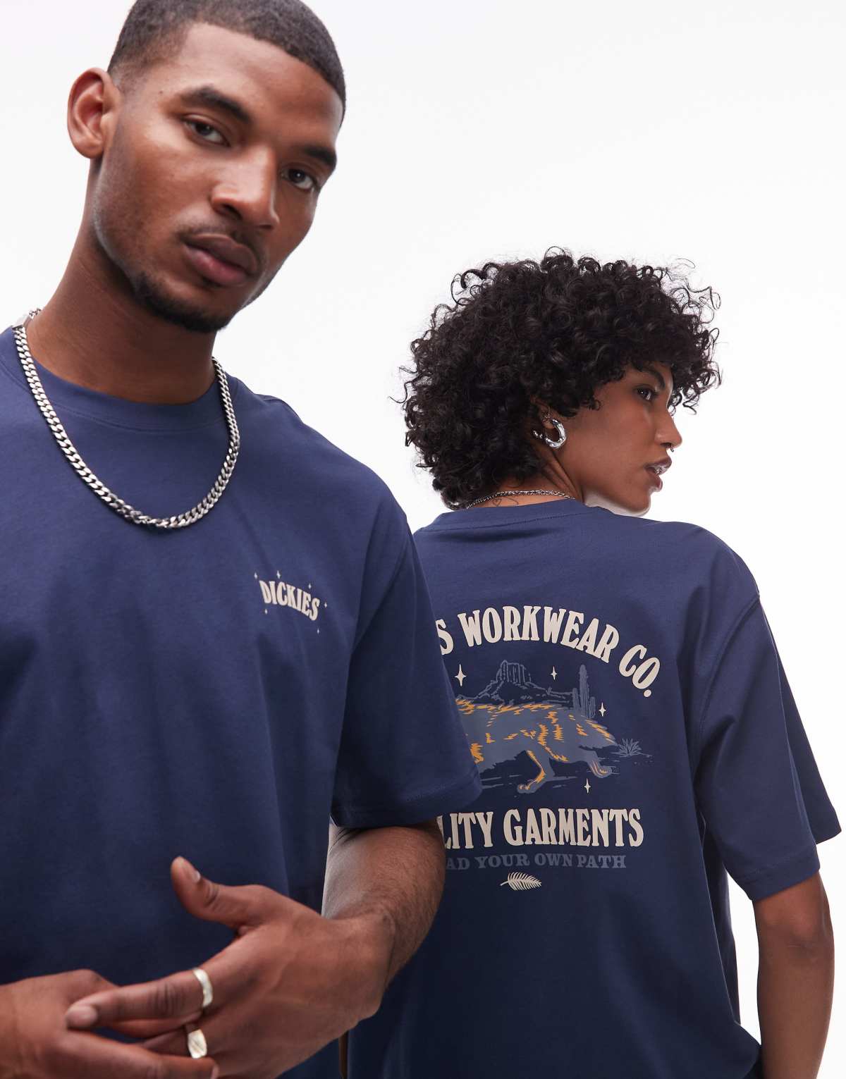 Dickies wolf country graphic back print t-shirt in navy- exclusive to ASOS