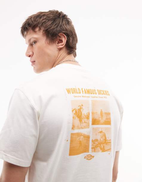 Dickies - Wolfhurst - Råhvid T-shirt med print på ryggen - view 1