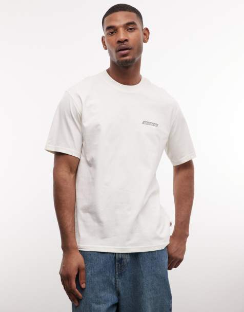 Dickies - Woodsdale - Råhvid T-shirt med print på ryggen - Kun hos ASOS - view 1