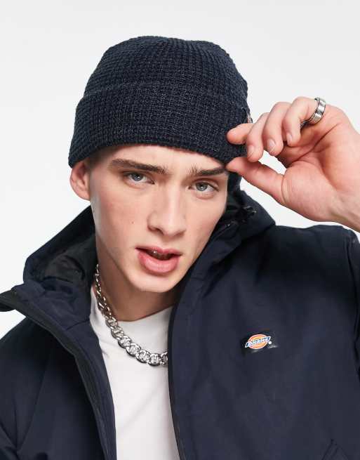 Dickies - Woodworth - Beanie met wafeltextuur in marineblauw, 2 van 4