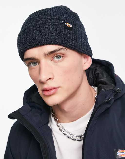 Dickies - Woodworth - Beanie met wafeltextuur in marineblauw, 3 van 4