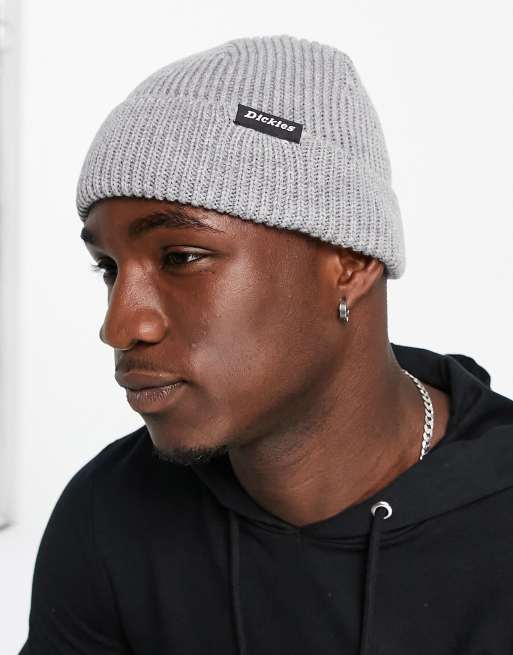 Dickies Woodworth ribbed beanie in grey