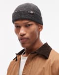 [Dickies] Dickies Woodworth waffle beanie in black One Size BLACK