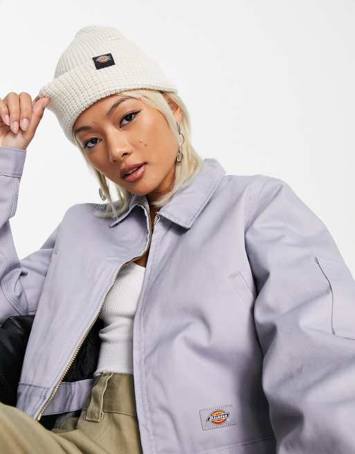 Dickies Woodworth waffle beanie in cream