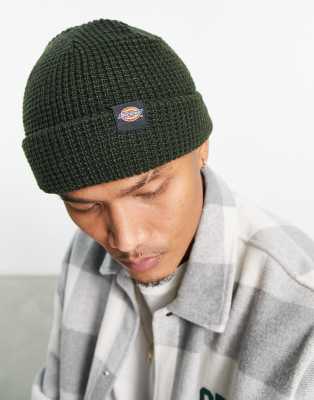 Dickies Woodworth waffle beanie in khaki-Green