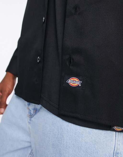 Dickies Cropped Work Shirt - Black - Medium