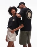 [Dickies] Dickies wrench tiger graphic back print t-shirt in black XS BLACK