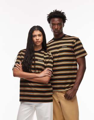 Dickies - York - Schweres T-Shirt in Schwarz und Grün gestreift