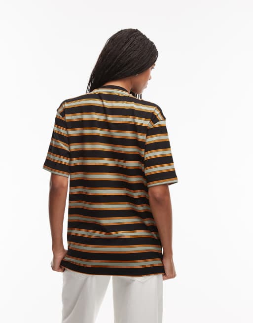 Dickies – York – Svart och grönrandig t-shirt i kraftigt material, 4 av 4