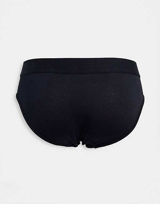Underwear & Socks Underwear/Diesel 3 pack d logo waistband briefs in black/white/grey 