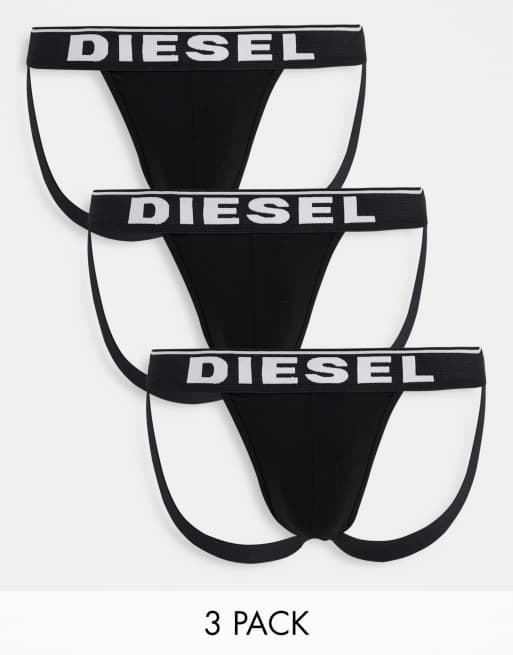 Diesel 3pack jock straps in black ASOS