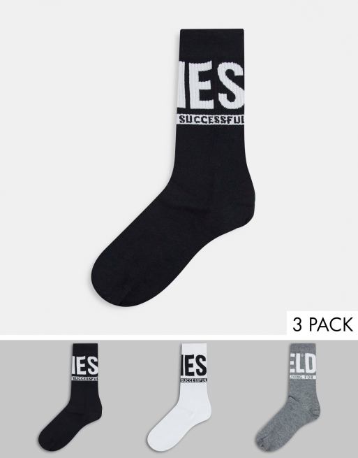 Diesel 3 pack socks in multi ASOS