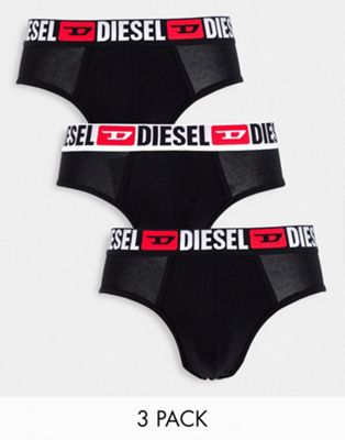 Diesel Andre 3 pack briefs in black