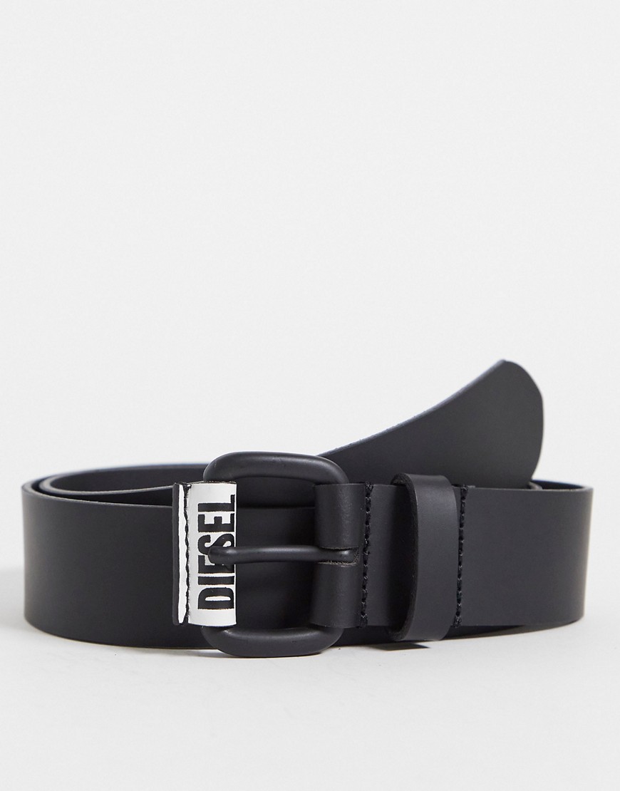 Diesel b-peiper leather belt-Black