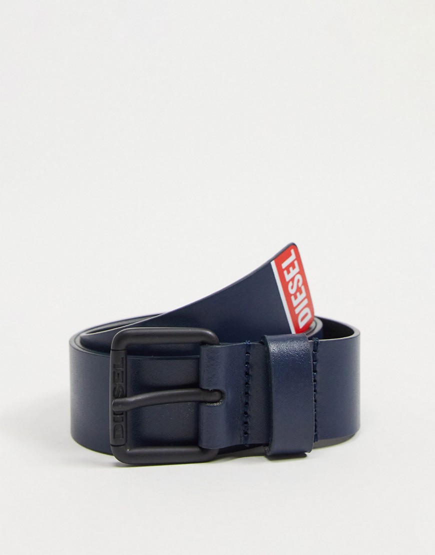 Diesel b-tred leather belt-Blue