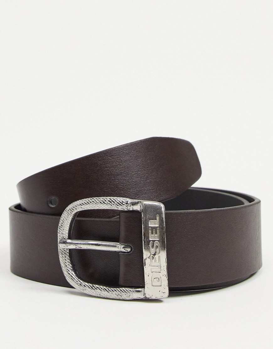 Diesel bawre leather belt-Brown