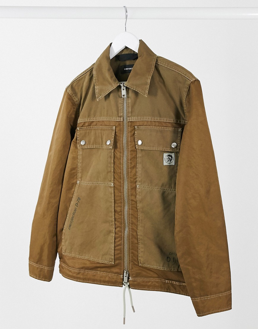 Diesel Berkley worker jacket in brown