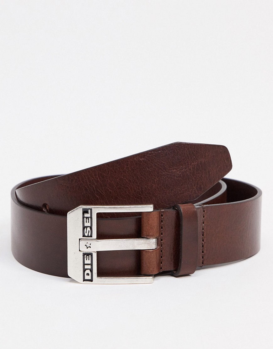 Diesel bluestar leather belt-Brown
