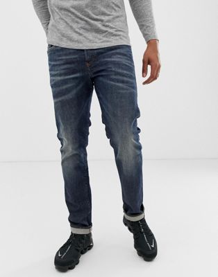 Diesel - Buster - Regular slim-fit jeans in 084ZU mid wash-Blauw