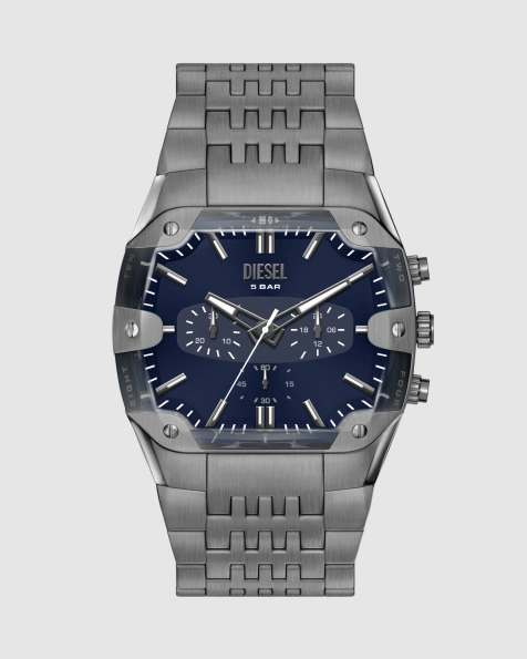 Diesel Chronographenuhr mit Nieten, Edelstahl, Gunmetal - view 1