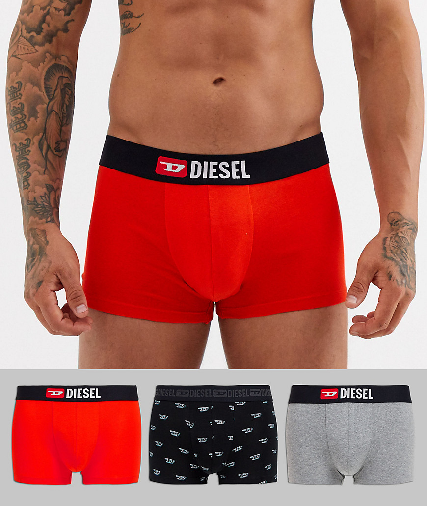 Diesel - Confezione da 3 boxer aderenti multi con logo-Multicolore