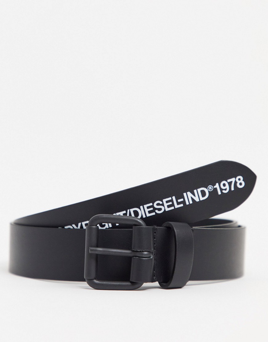 Diesel copyright logo belt in black