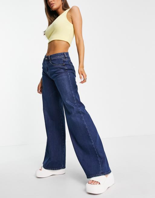 Diesel d-akemi wide leg dad jeans in dark denim | ASOS